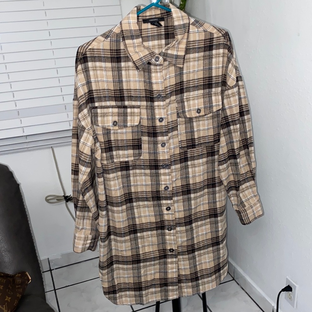 Forever 21 Oversized Flannel Shirt